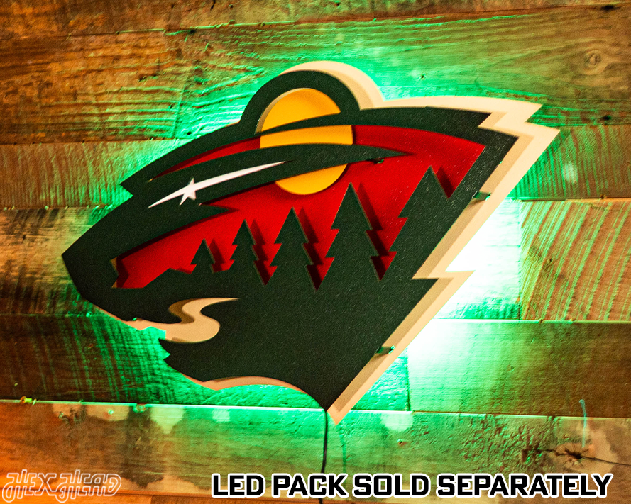 Minnesota Wild NHL 3D Vintage Metal Wall Art
