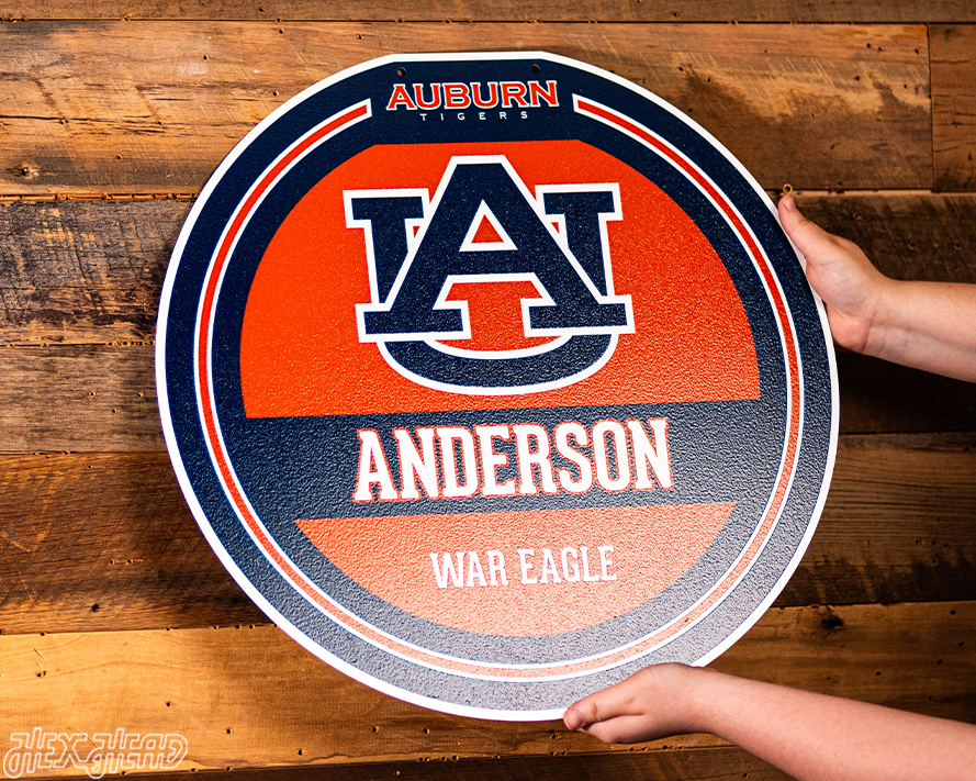 Auburn Tigers Personalized Monogram Metal Art