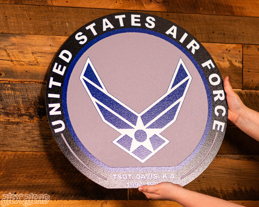 VARSITY Collection- SINGLE Layer United States Air force Metal Wall Art
