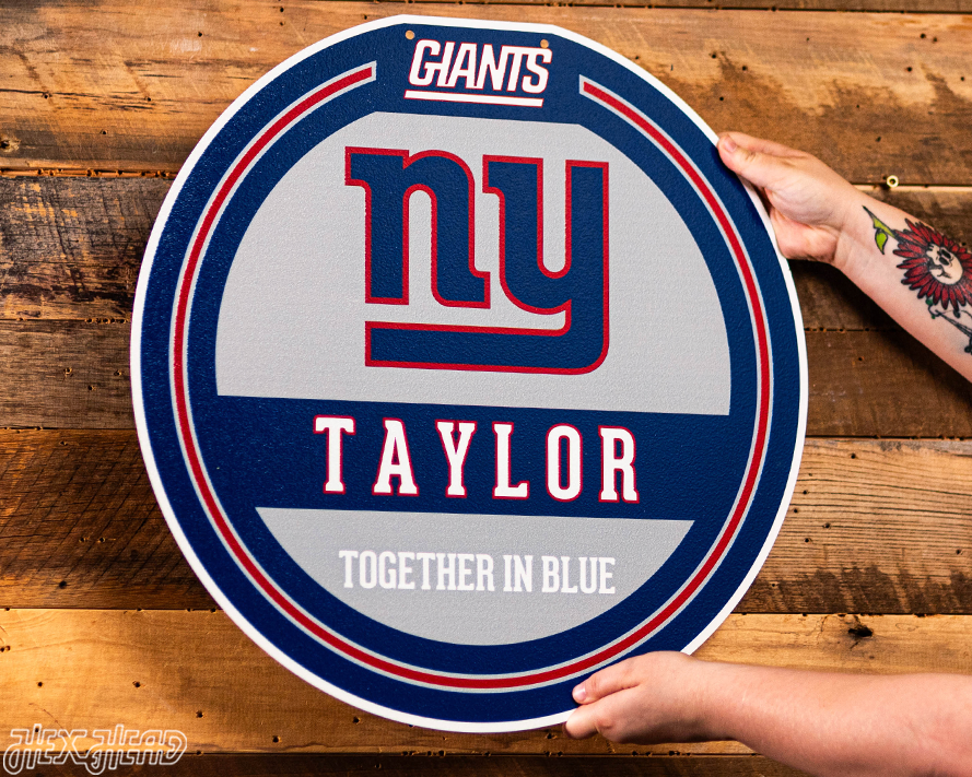 New York Giants Personalized Monogram Metal Art