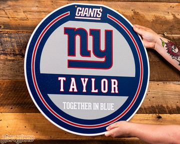 New York Giants Personalized Monogram Metal Art