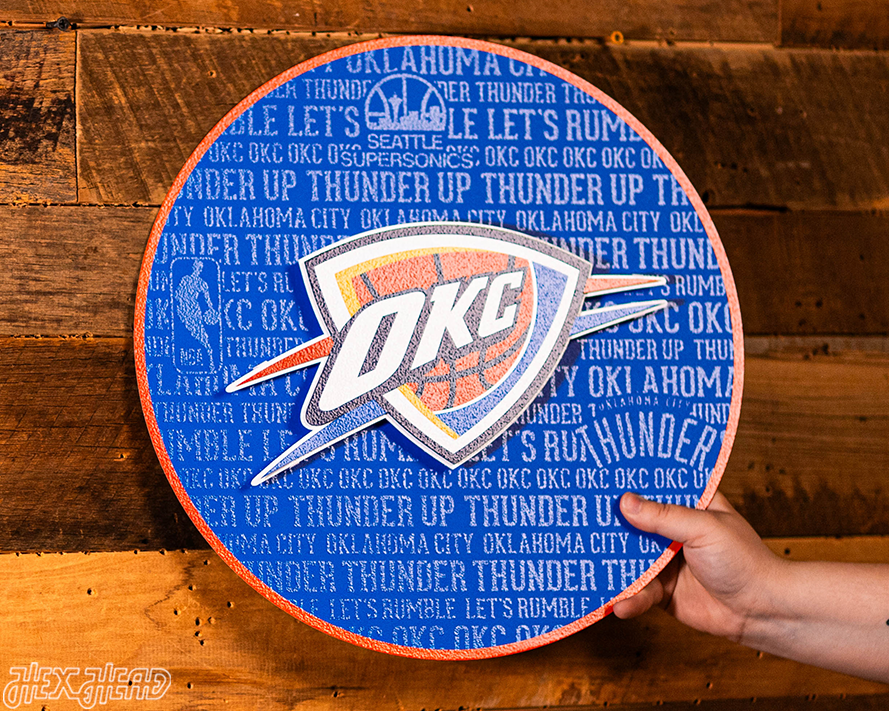 Oklahoma City Thunder CRAFT SERIES 3D Embossed Metal Wall Art