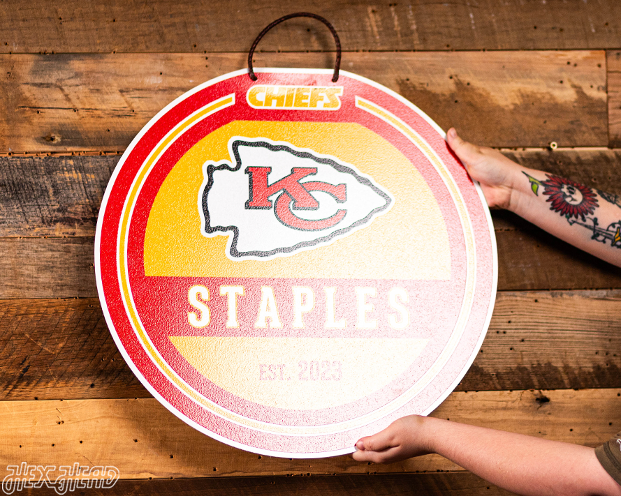 Kansas City Chiefs Personalized Monogram Metal Art