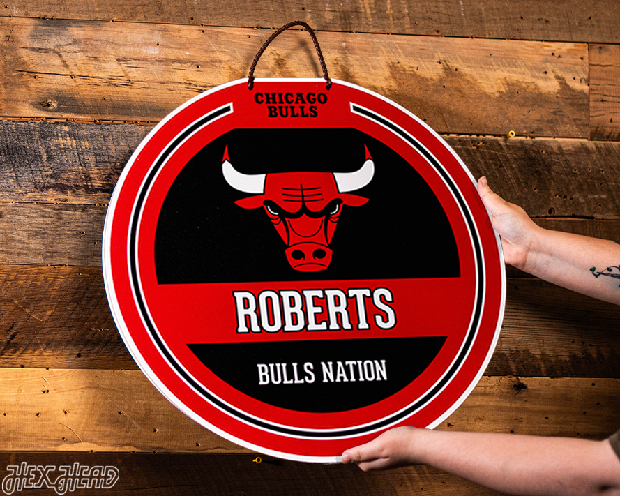 Chicago Bulls Personalized Monogram Metal Art