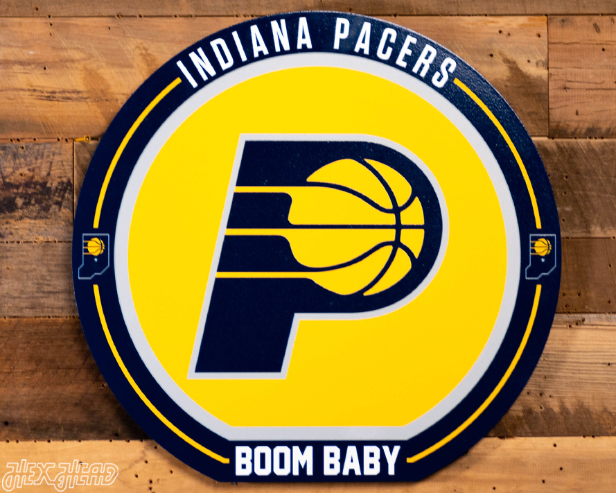 VARSITY Collection- SINGLE Layer Indiana Pacers Metal Wall Art