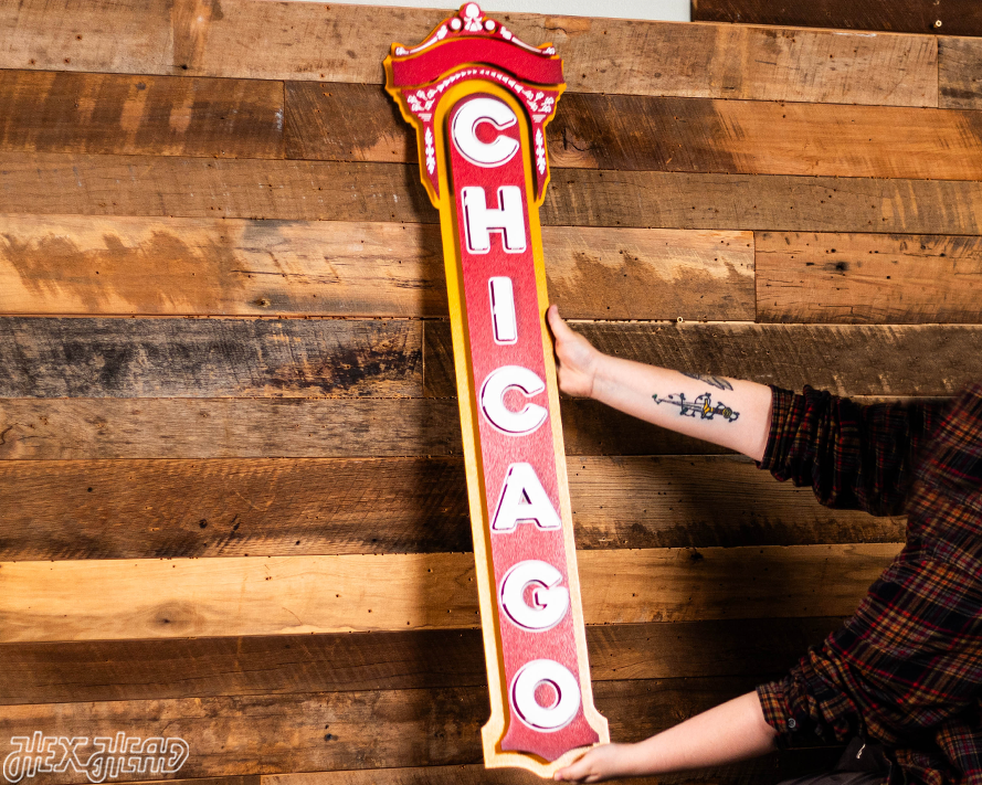 Chicago Theater 3D Vintage Metal Wall Art