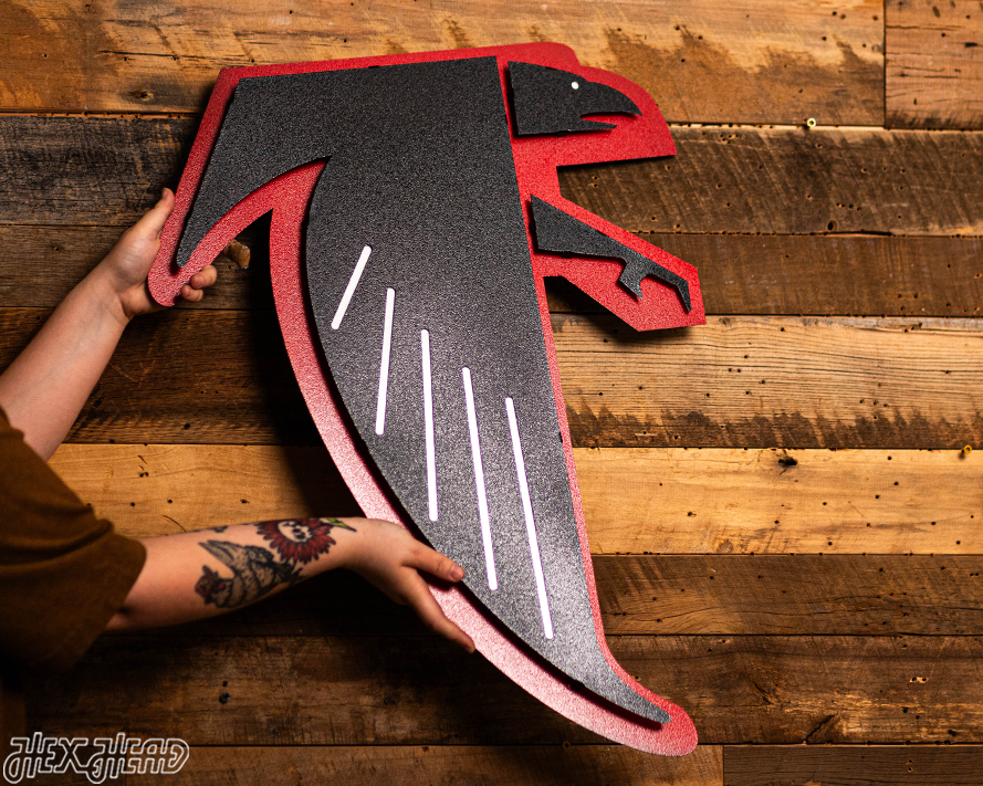 Atlanta Falcons RETRO "Dirty Bird" 3D Vintage Metal Wall Art