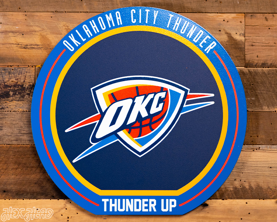 VARSITY Collection- SINGLE Layer Oklahoma City Thunder Wall Art