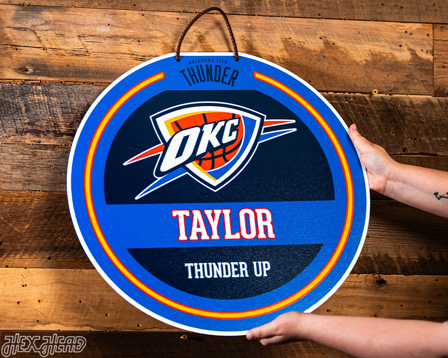 Oklahoma City Thunder Personalized Monogram Metal Art