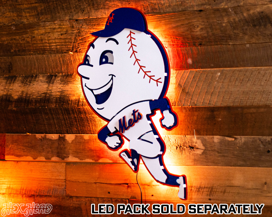 New York Mets "Mr. MET"  3D Vintage Metal Wall Art