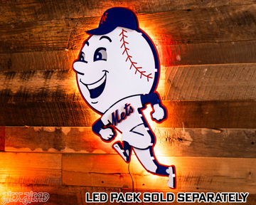 New York Mets "Mr. MET"  3D Vintage Metal Wall Art