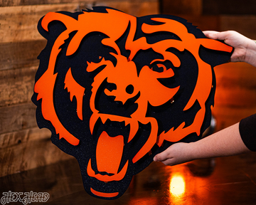 Chicago Bears "Roaring Bear" 3D Vintage Metal Wall Art