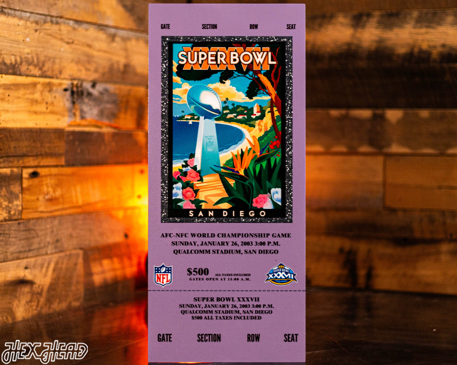 Tampa Bay Buccaneers Super Bowl XXXVII Ticket Stub Single Layer Metal Wall Art