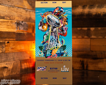 Kansas City Chiefs Super Bowl LIV Ticket Stub Single Layer Metal Wall Art