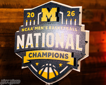 Michigan Wolverines 2026 Men's Basketball National Champions 3D Metal Wall Art