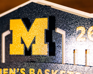 Michigan Wolverines 2026 Men's Basketball National Champions 3D Metal Wall Art