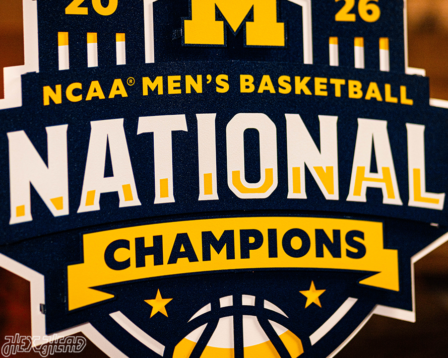 Michigan Wolverines 2026 Men's Basketball National Champions 3D Metal Wall Art