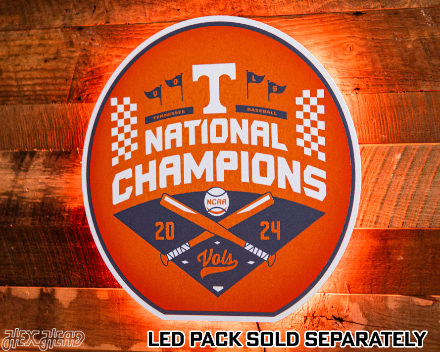 VARSITY Collection- Tennessee Volunteers National Champions Distressed SINGLE Layer Wall Art