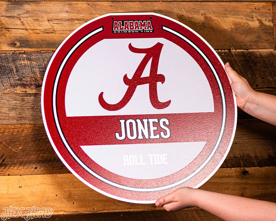 Alabama Crimson Tide Personalized Monogram Metal Art