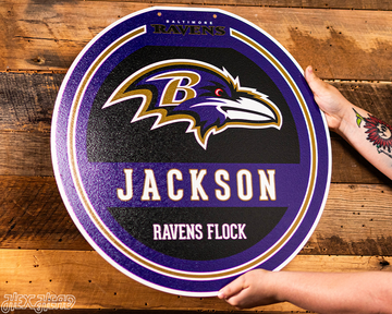 Baltimore Ravens Personalized Monogram Metal Art