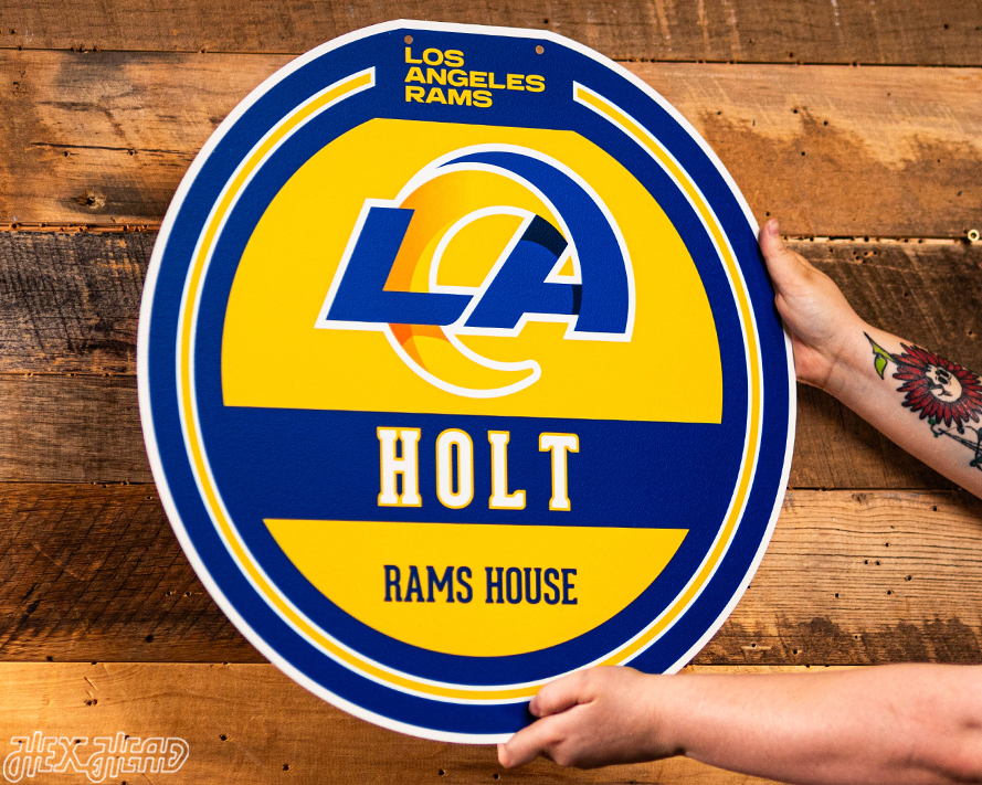 Los Angeles Rams Personalized Monogram Metal Art
