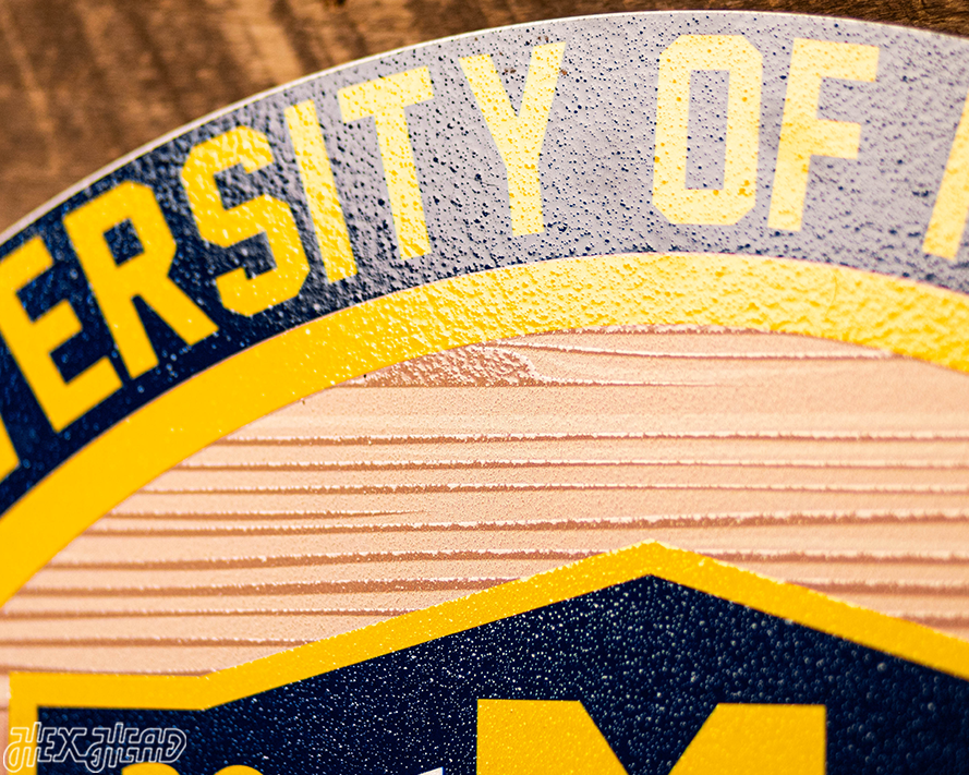 Varsity Collection - Michigan Wolverines 2026 Men's Basketball National Champions Single Layer Metal Wall Art