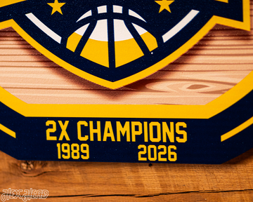 Varsity Collection - Michigan Wolverines 2026 Men's Basketball National Champions Single Layer Metal Wall Art