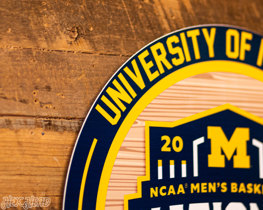 Varsity Collection - Michigan Wolverines 2026 Men's Basketball National Champions Single Layer Metal Wall Art