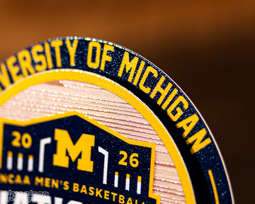 Michigan Wolverines "Double Play" 2026 Men's Basketball National Champions On the Shelf or on the Wall Art