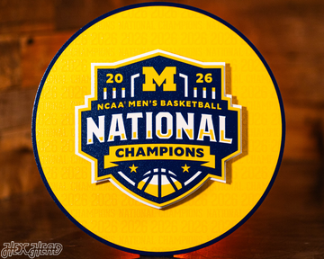 Michigan Wolverines 2026 Men's Basketball National Champions Craft Series 3D Embossed Metal Wall Art