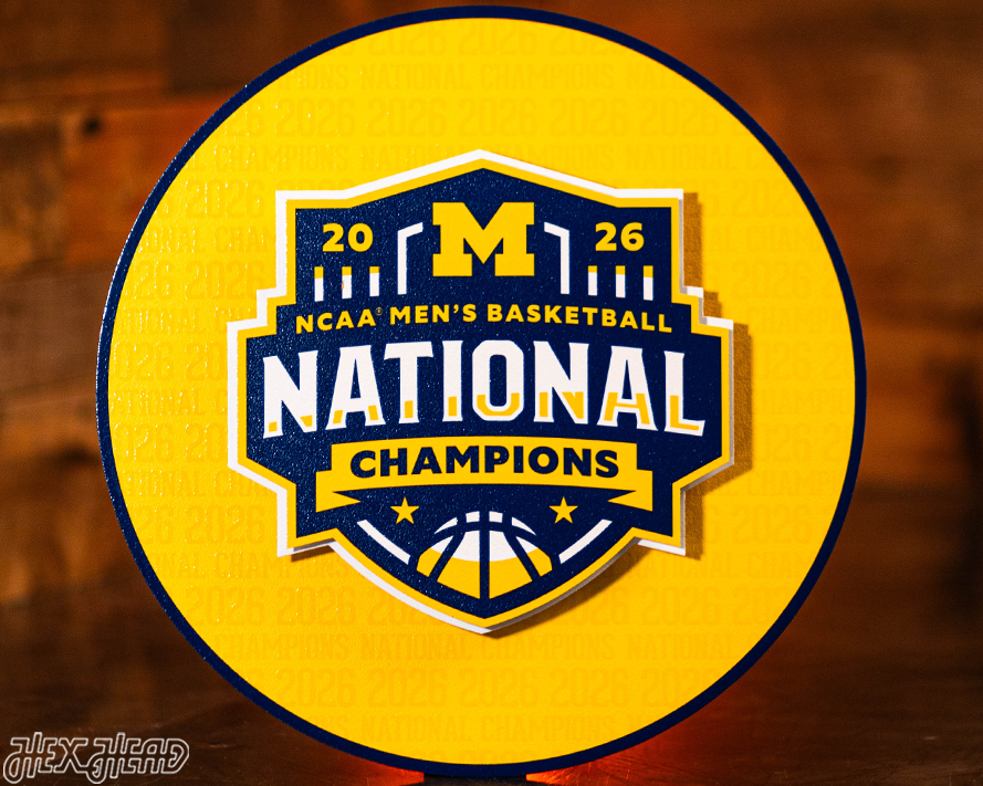 Michigan Wolverines 2026 Men's Basketball National Champions Craft Series 3D Embossed Metal Wall Art