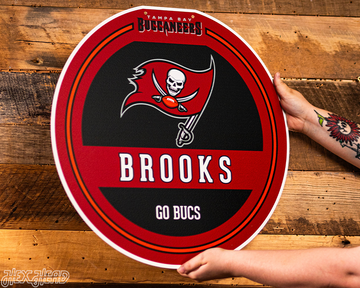Tampa Bay Buccaneers Personalized Monogram Metal Art