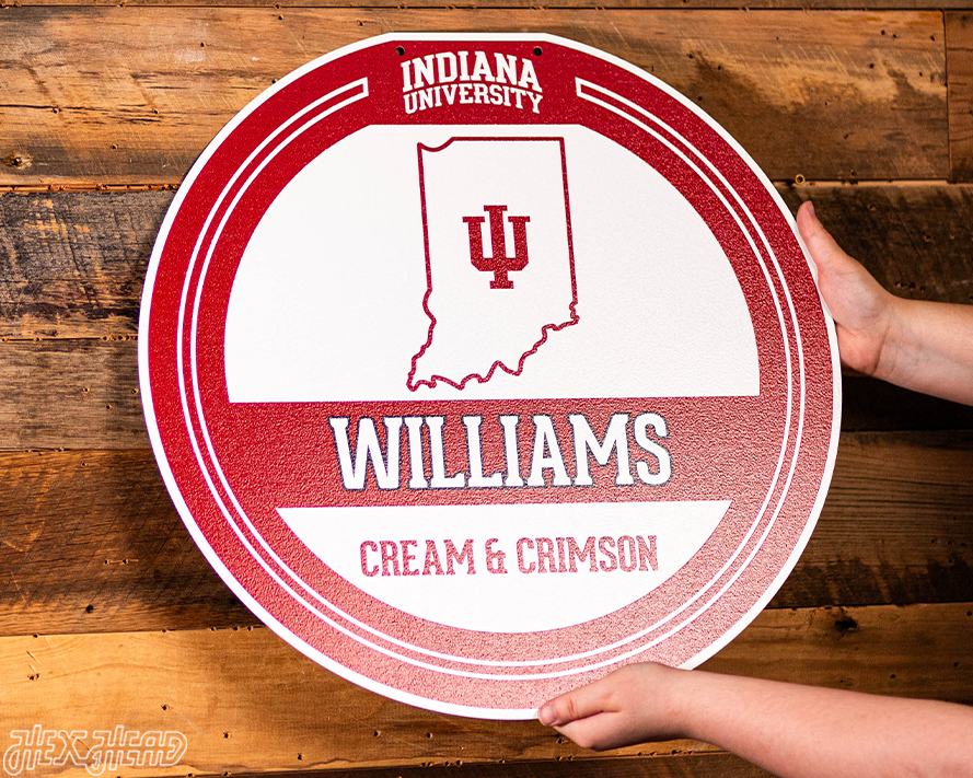 Indiana Hoosiers Personalized Monogram Metal Art