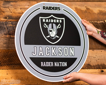 Las Vegas Raiders Personalized Monogram Metal Art