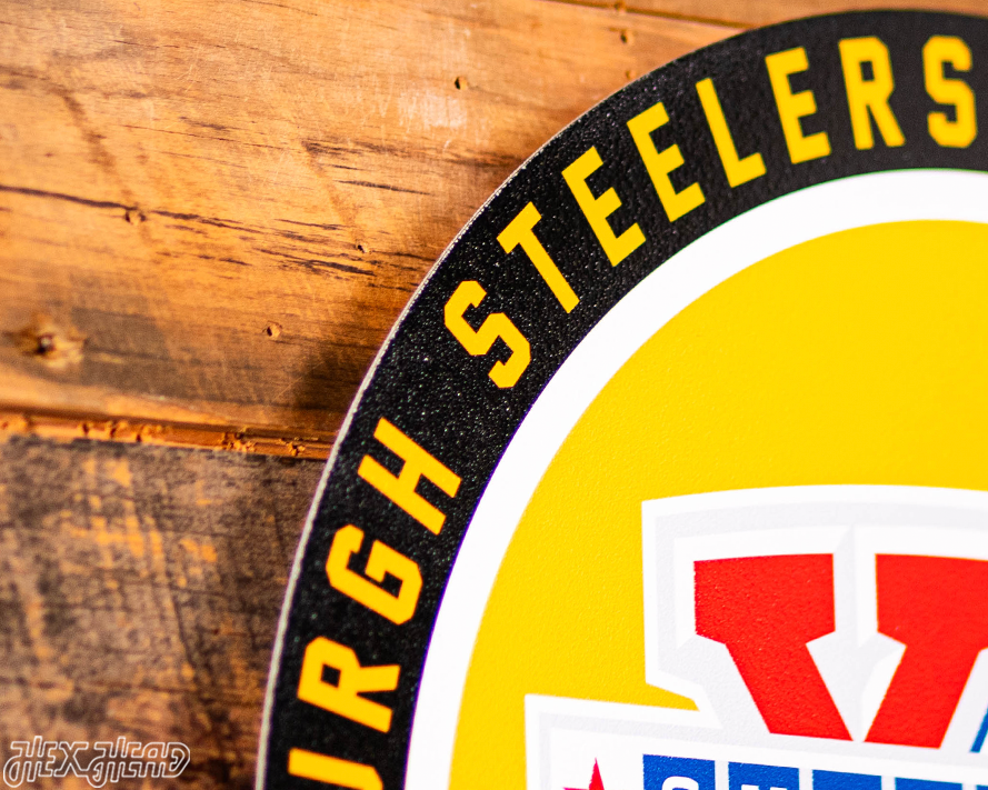 VARSITY Collection- Single Layer Pittsburgh Steelers Super Bowl XL  Metal Wall Art