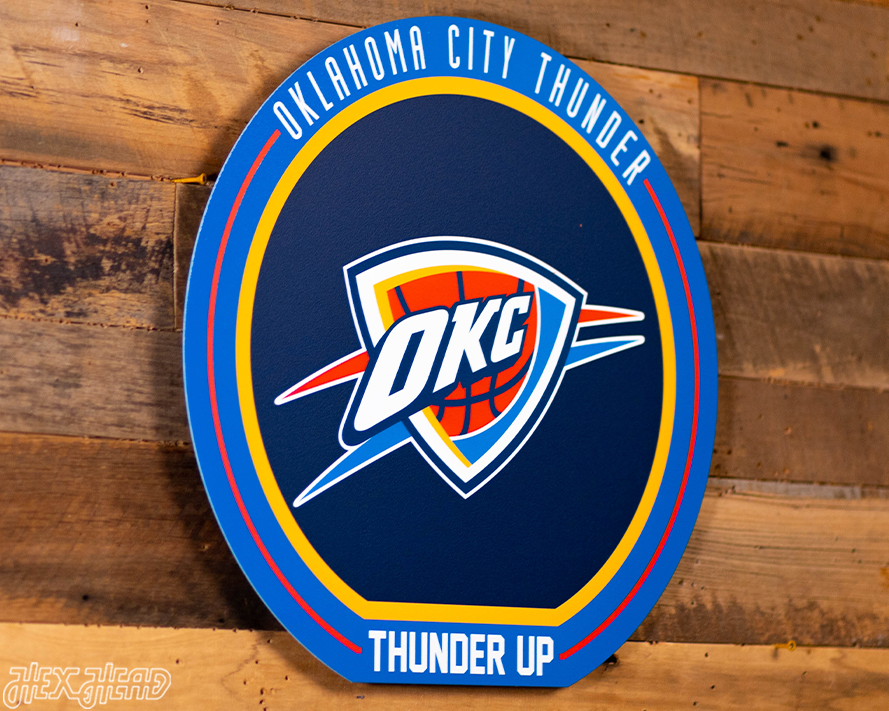 VARSITY Collection- SINGLE Layer Oklahoma City Thunder Wall Art