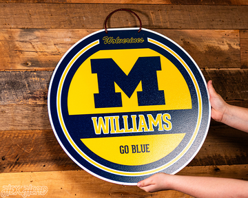 Michigan Wolverines Personalized Monogram Metal Art