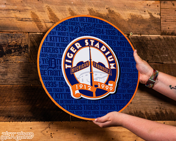 Detroit Tigers CRAFT SERIES Tiger Stadium 3D Embossed Metal Wall Art