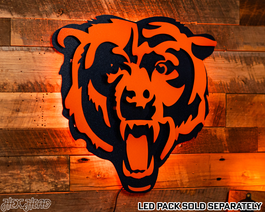 Chicago Bears "Roaring Bear" 3D Vintage Metal Wall Art