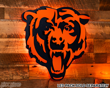 Chicago Bears "Roaring Bear" 3D Vintage Metal Wall Art