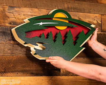 Minnesota Wild NHL 3D Vintage Metal Wall Art