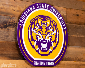 VARSITY Collection- SINGLE Layer LSU Tigers Wall Art