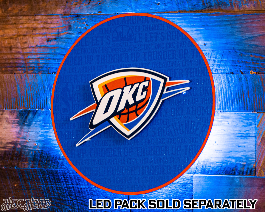 Oklahoma City Thunder CRAFT SERIES 3D Embossed Metal Wall Art