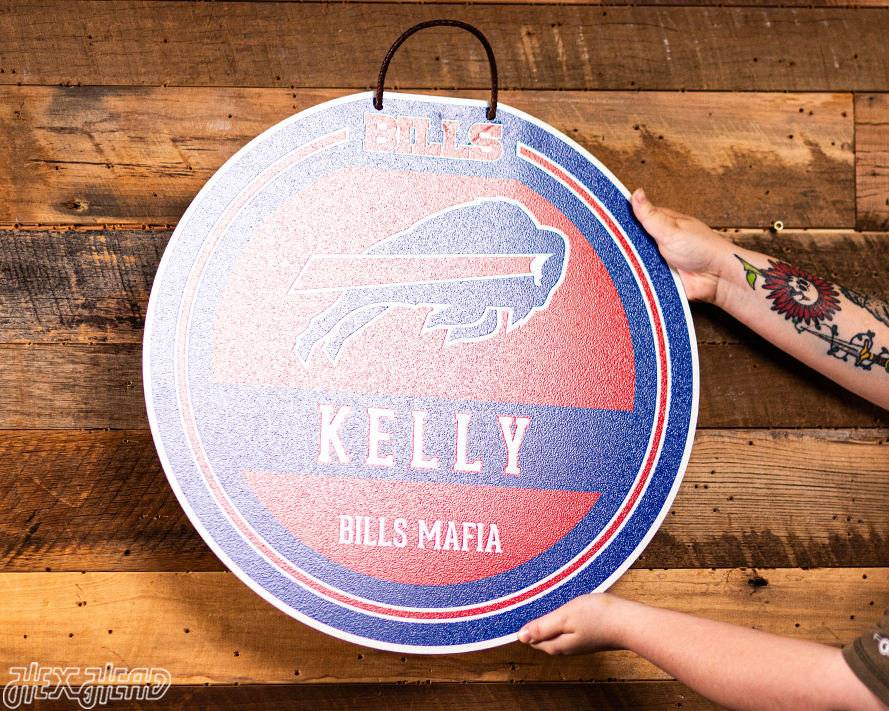 Buffalo Bills Personalized Monogram Metal Art