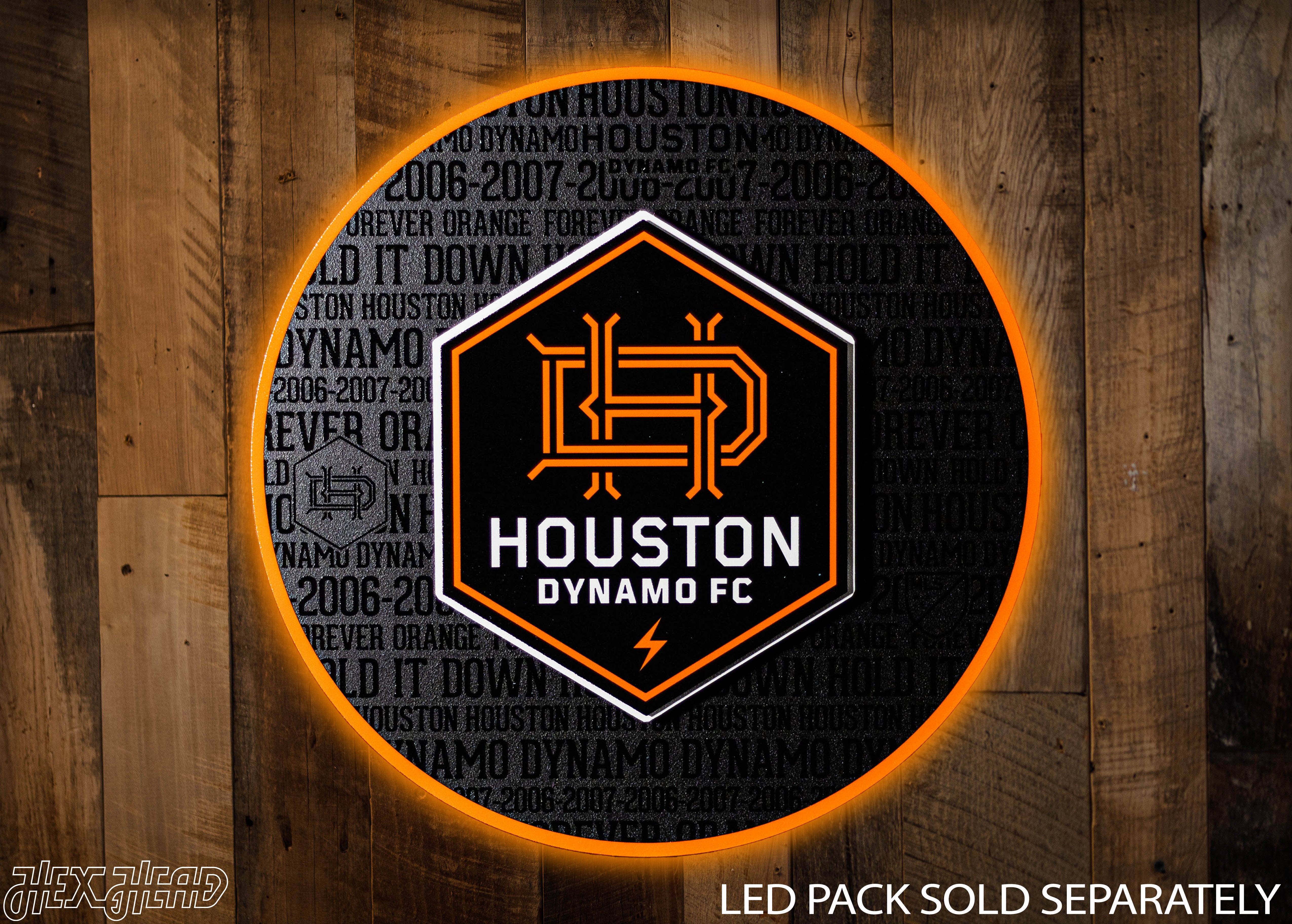 Houston Dynamo CRAFT SERIES 3D Embossed Metal Wall Art