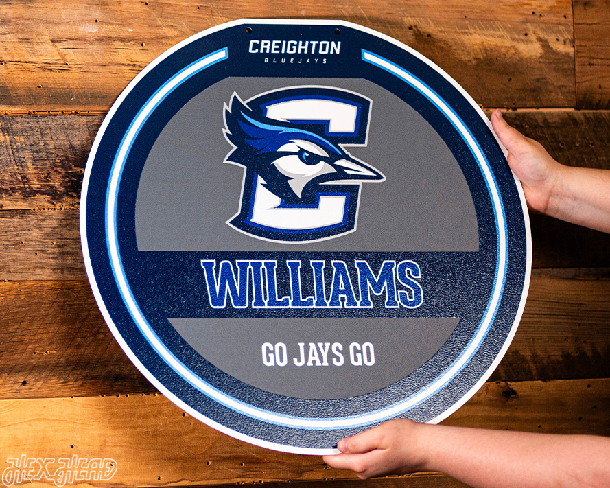 Creighton Blue Jays Personalized Monogram Metal Art