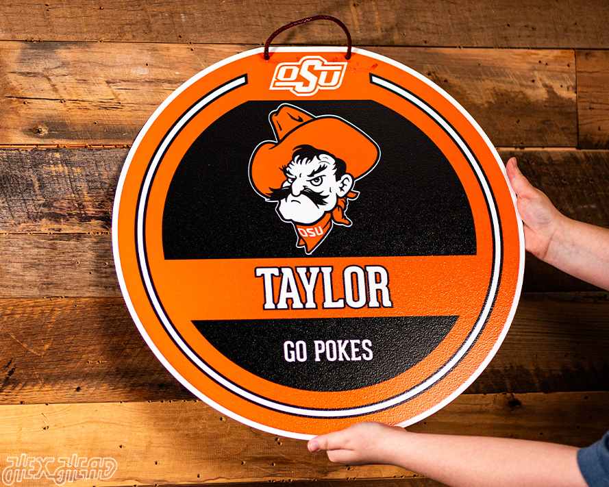Oklahoma State Cowboys Personalized Monogram Metal Art