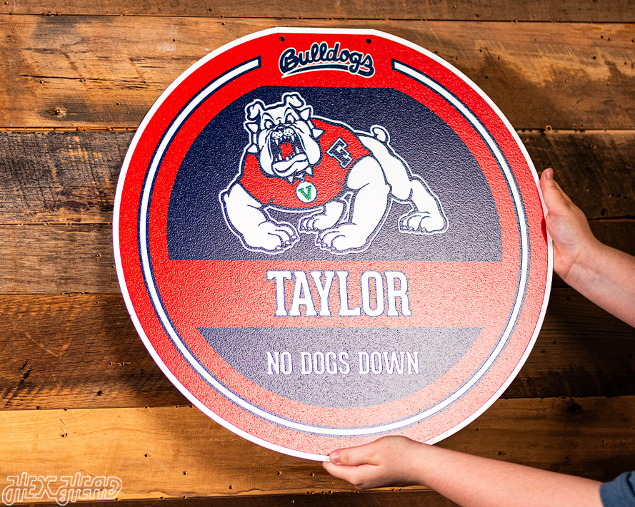Fresno State Bulldogs Personalized Monogram Metal Art