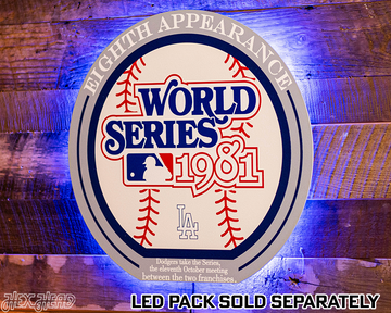 VARSITY Collection- SINGLE Layer Los Angeles Dodgers 1981 World Series Wall Art