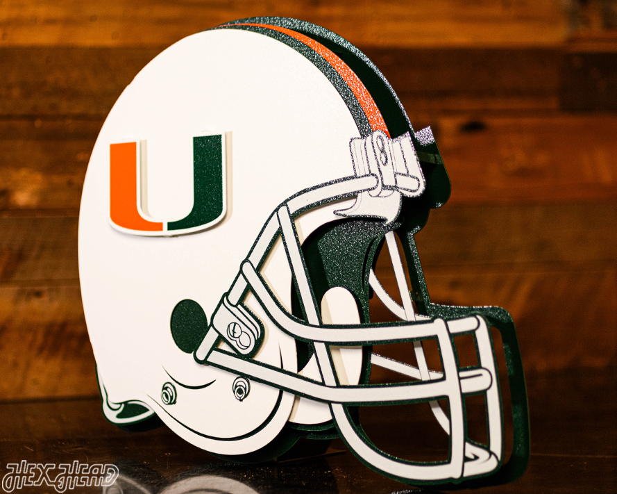 Miami Hurricanes BLITZ COLLECTION - 8 LAYER 3D Metal Wall Art